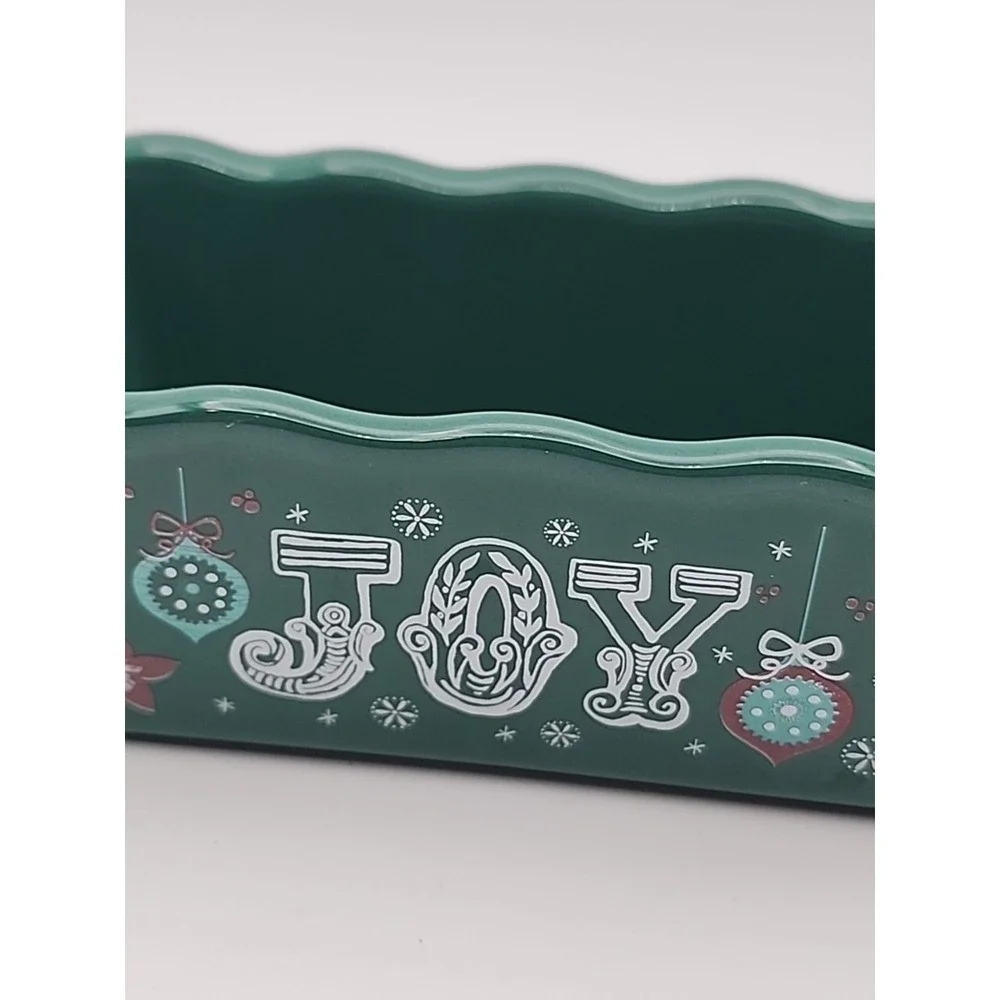 Nantucket Mimi Loaf Holiday Ceramic Pan JOY Christmas Ornament Oven Safe Small